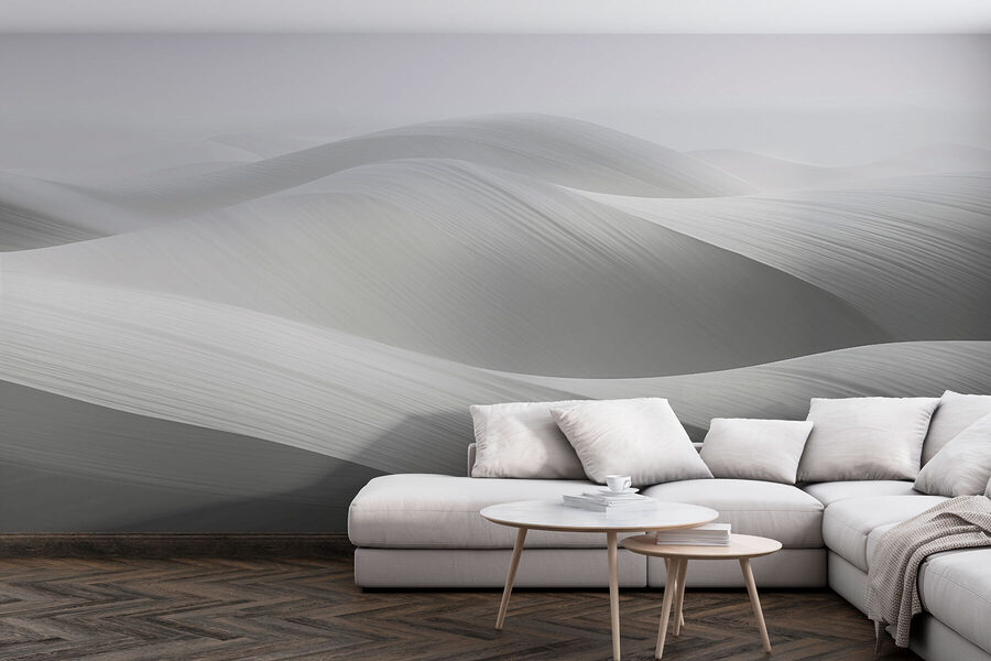 Paysage blanc et gris