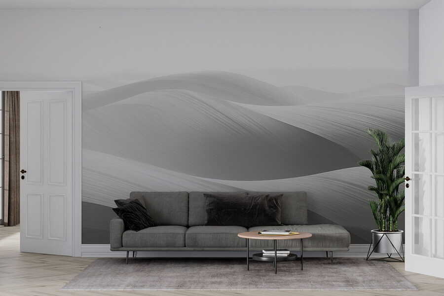 Paysage blanc et gris