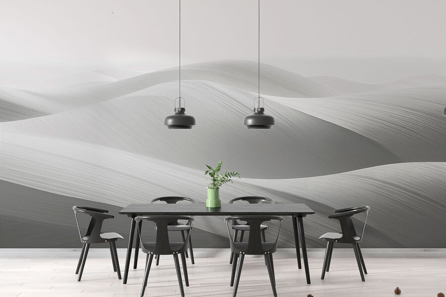 Paysage blanc et gris
