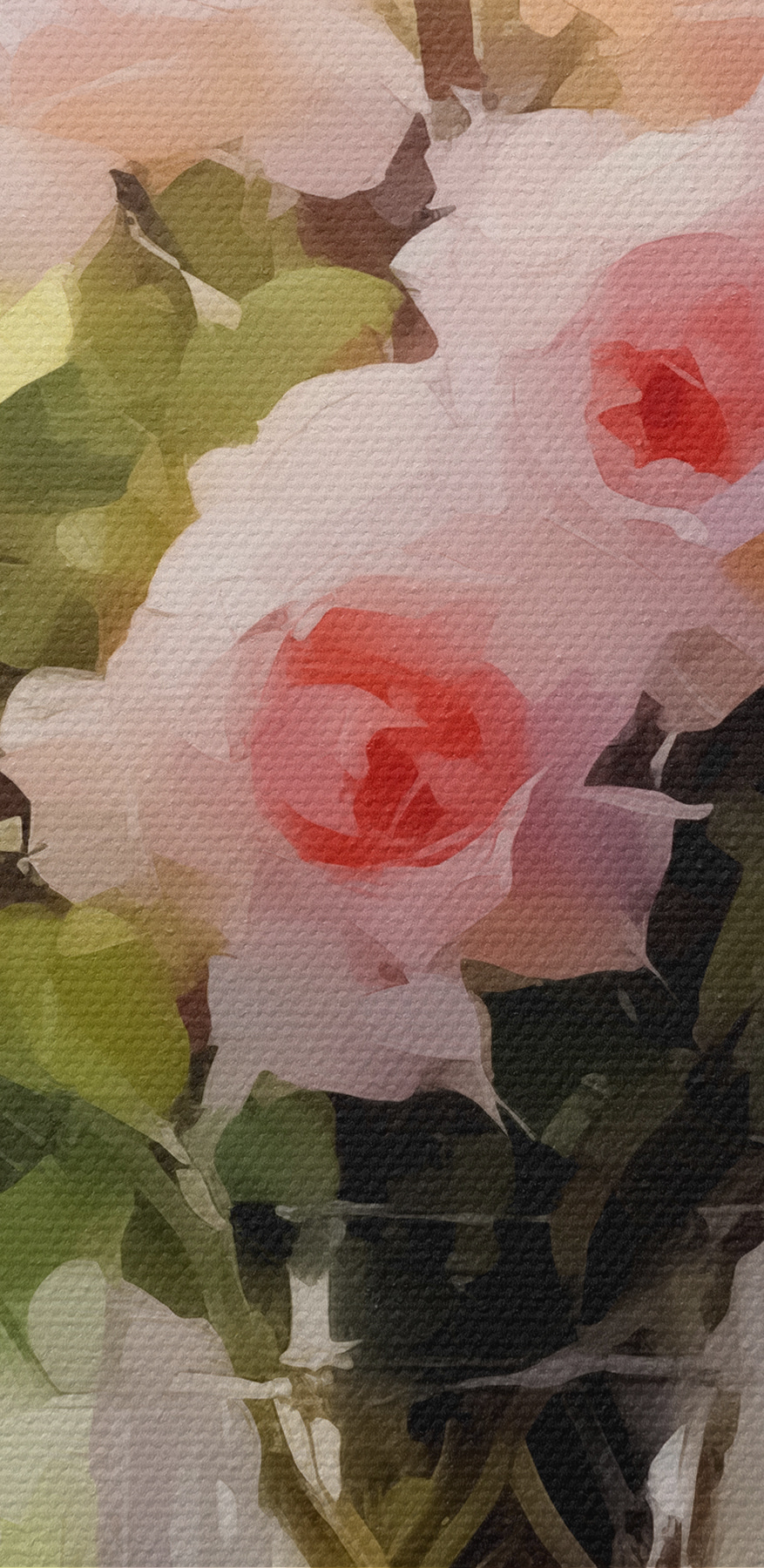 Bouquet de roses roses dans un vase en verre