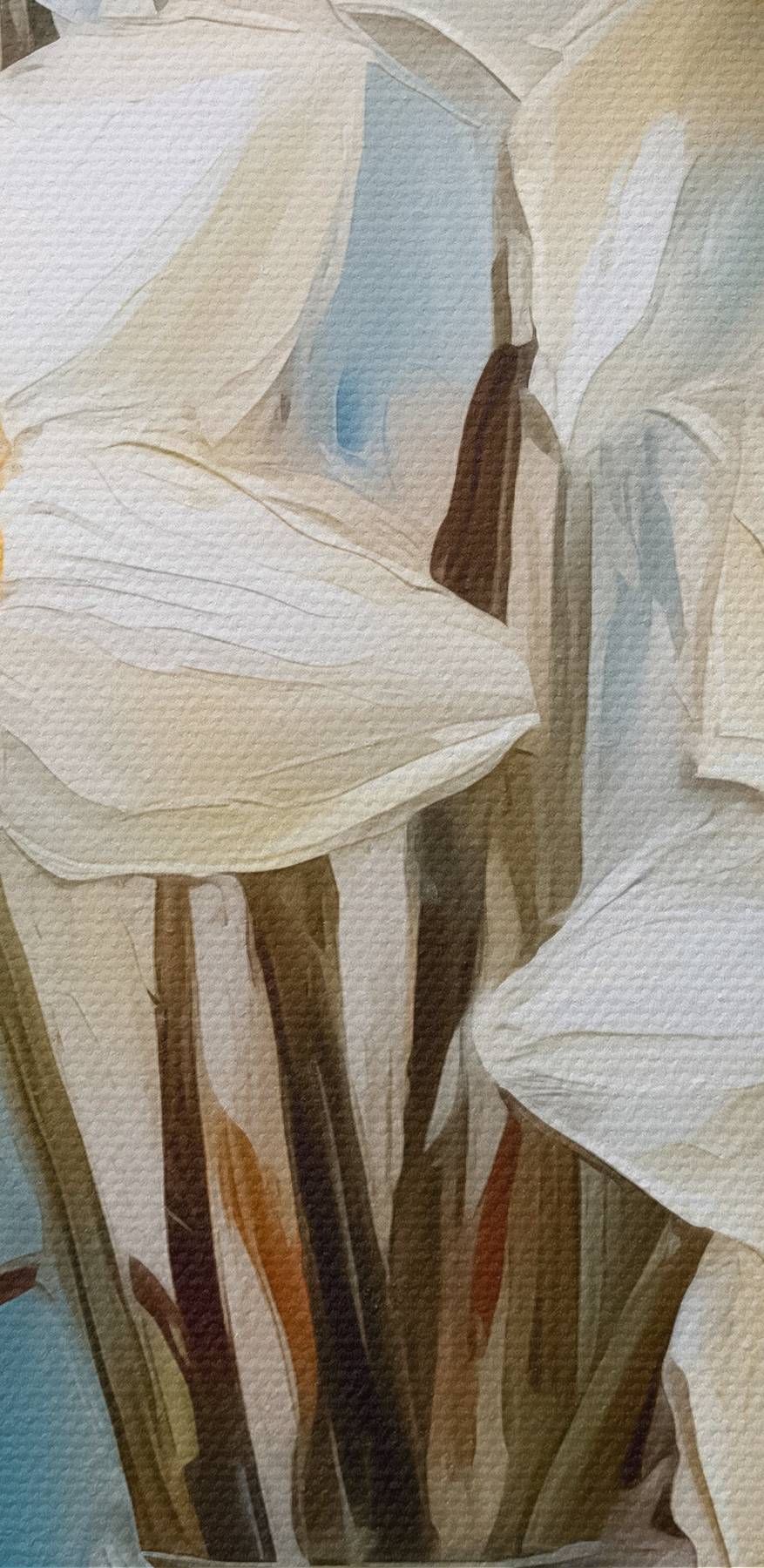 Fleurs blanches et jaunes dans un vase en verre
