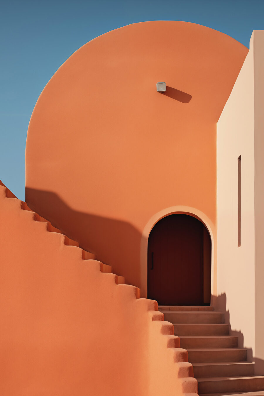 Escalier menant à un bâtiment