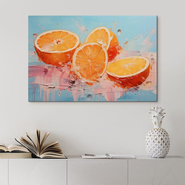 Groupe d'oranges coupées en deux Groupe d'oranges coupées en deux