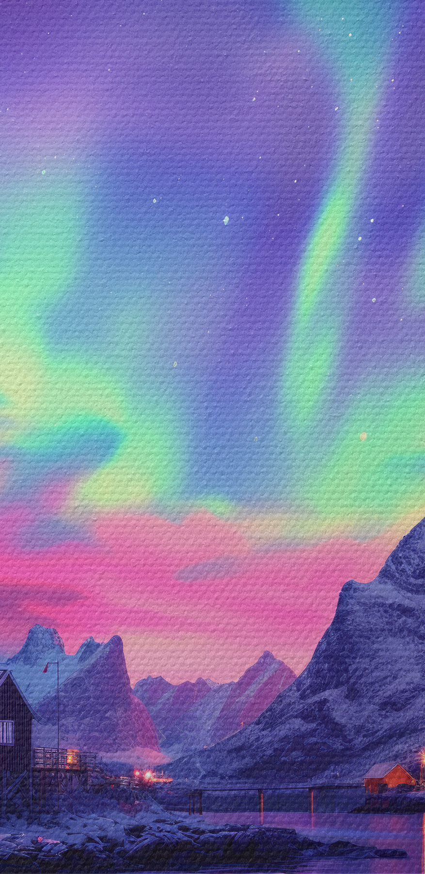 Paysage enneigé avec montagnes et lac