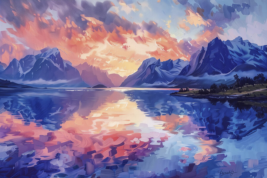 Peinture de montagnes et d'eau Peinture de montagnes et d'eau