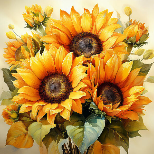 Bouquet de tournesols jaunes Bouquet de tournesols jaunes