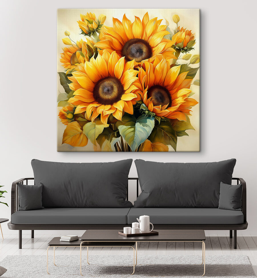 Bouquet de tournesols jaunes