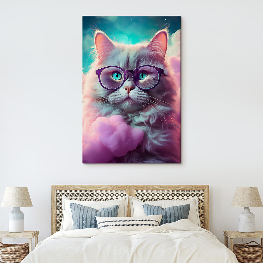 Chat portant des lunettes