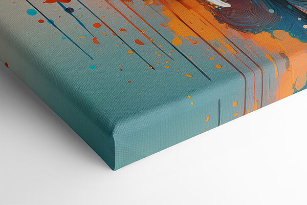 An elephant with colorful paint splatters An elephant with colorful paint splatters