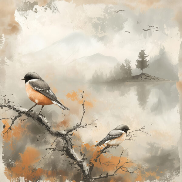 Oiseau sur une branche Oiseau sur une branche