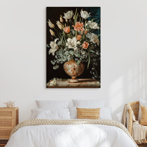 Peinture de fleurs dans un vase Peinture de fleurs dans un vase