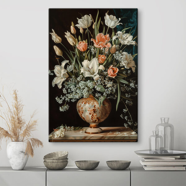 Peinture de fleurs dans un vase Peinture de fleurs dans un vase