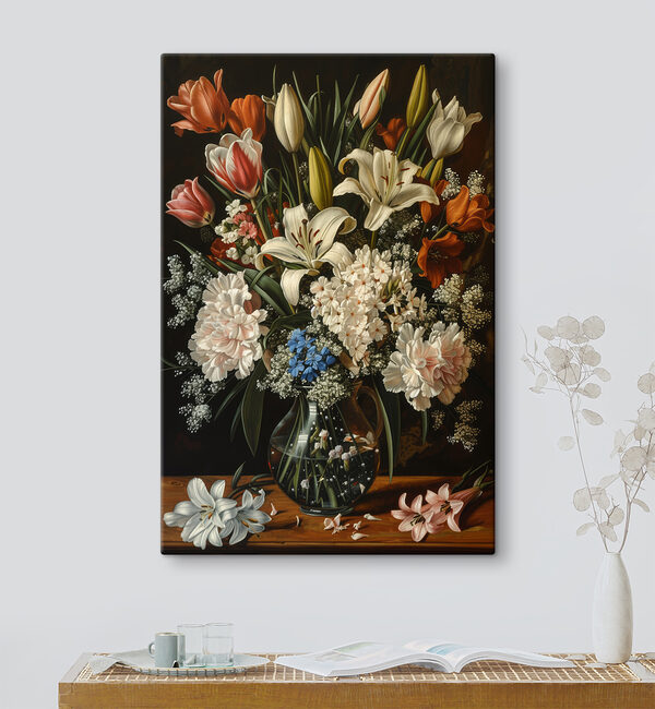 Peinture de fleurs dans un vase Peinture de fleurs dans un vase