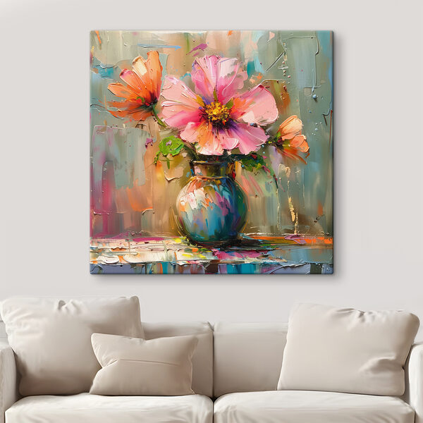 Peinture de fleurs dans un vase Peinture de fleurs dans un vase