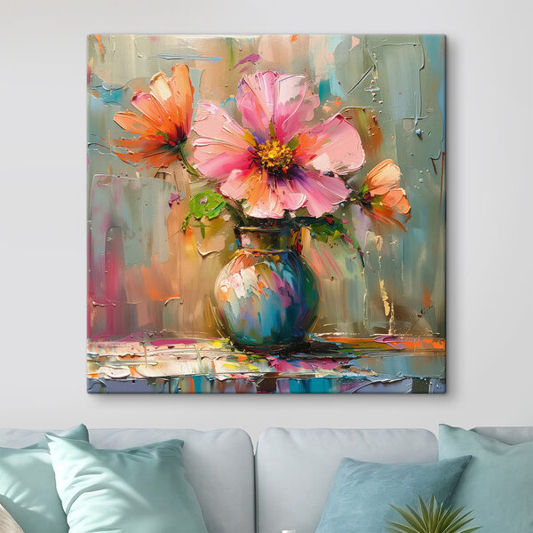 Peinture de fleurs dans un vase Peinture de fleurs dans un vase