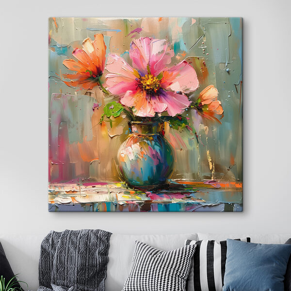 Peinture de fleurs dans un vase Peinture de fleurs dans un vase