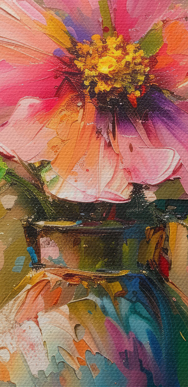 Peinture de fleurs dans un vase Peinture de fleurs dans un vase