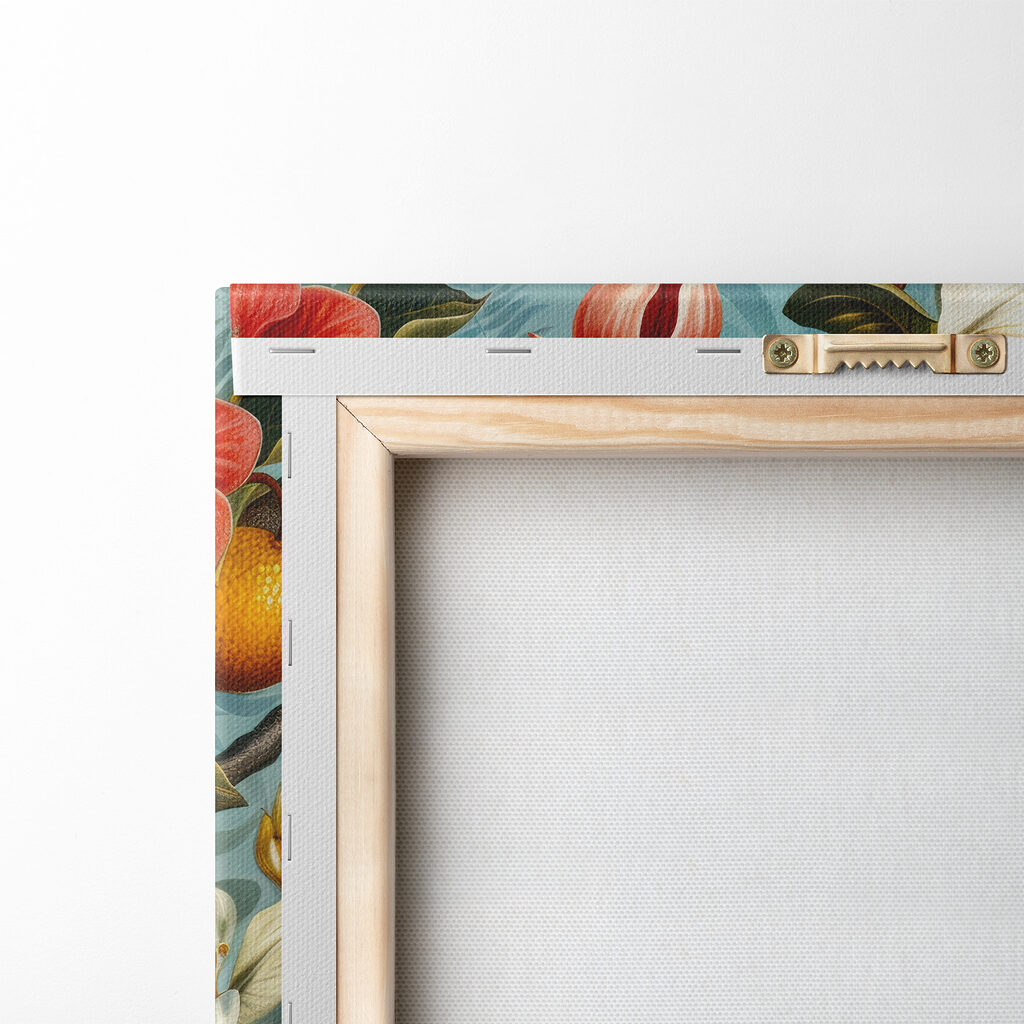 Floral pattern with oranges and flowers