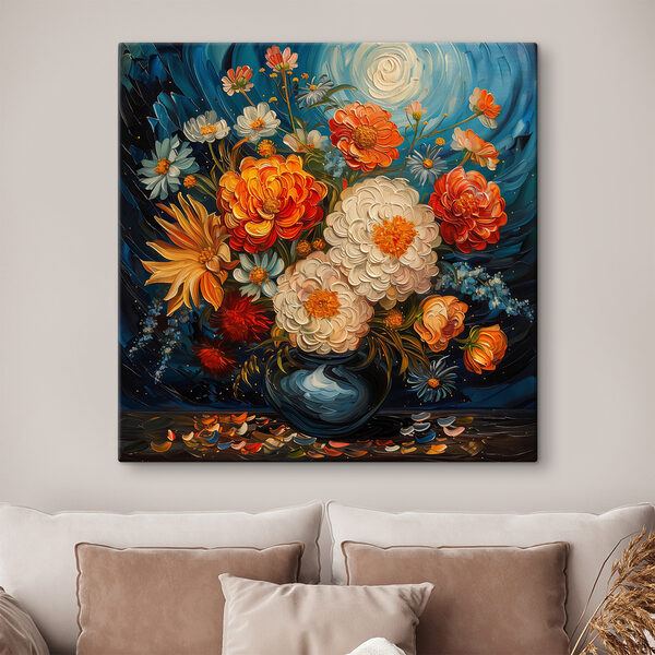 Peinture de fleurs dans un vase Peinture de fleurs dans un vase