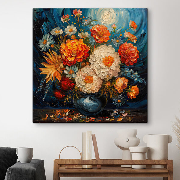 Peinture de fleurs dans un vase Peinture de fleurs dans un vase