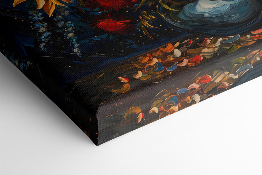 Peinture de fleurs dans un vase