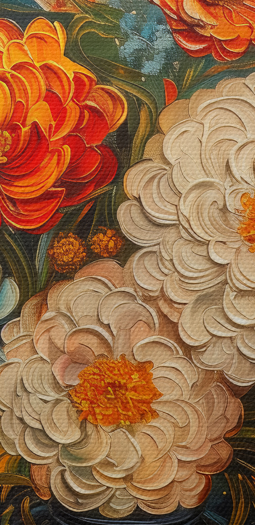 Peinture de fleurs dans un vase