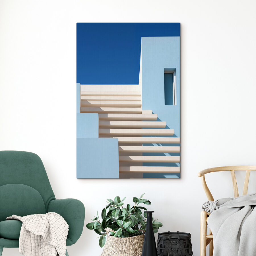 Escalier blanc à l'extérieur d'un bâtiment