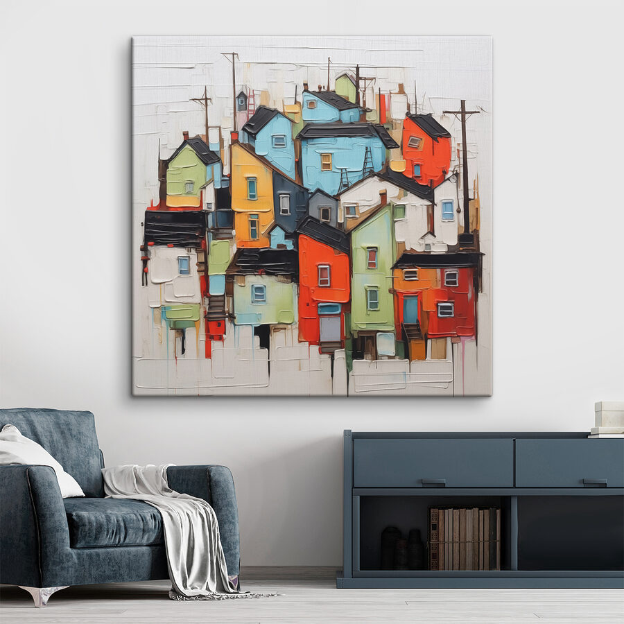 Peinture d'une ville