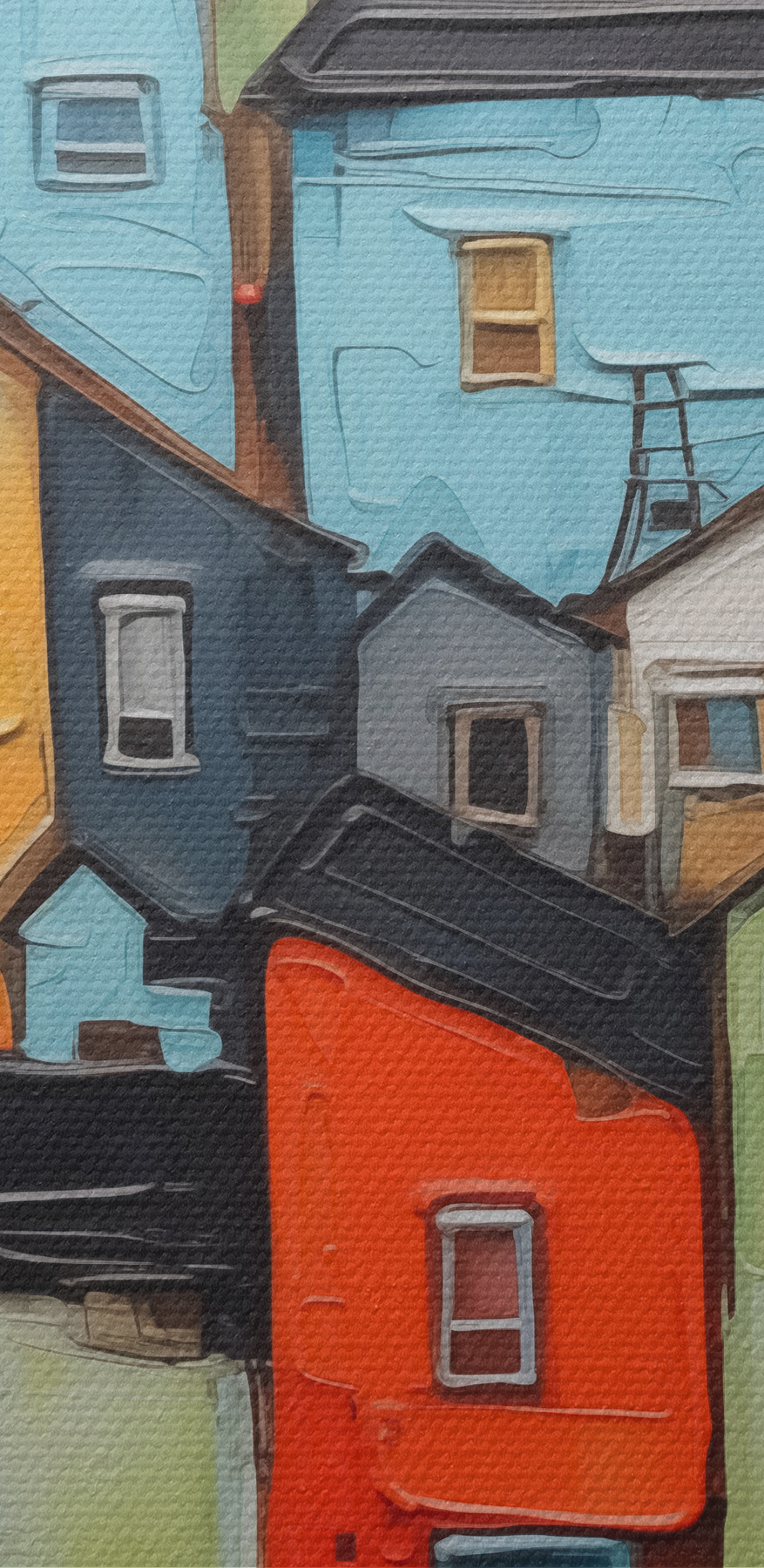 Peinture d'une ville
