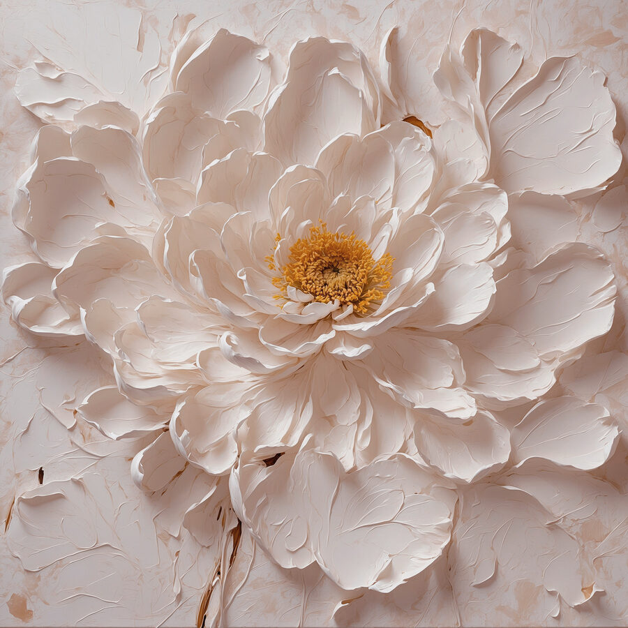 Tableaux Fleur blanche avec un centre jaune – Image 11