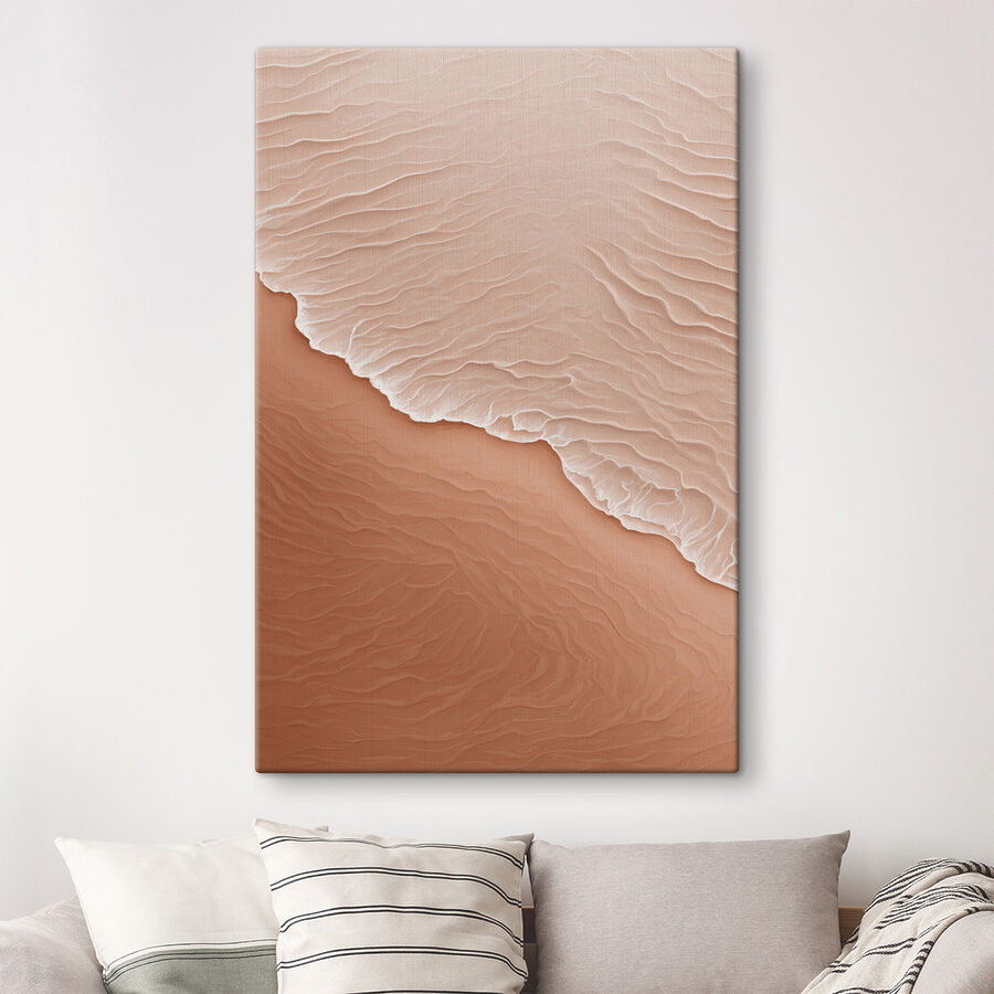 Plage de sable avec vagues