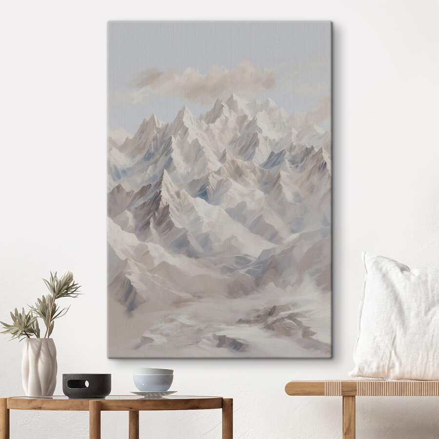 Chaîne de montagnes enneigées