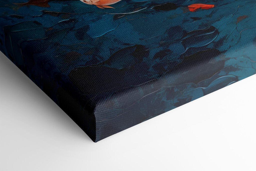 Painting of fish swimming in the water