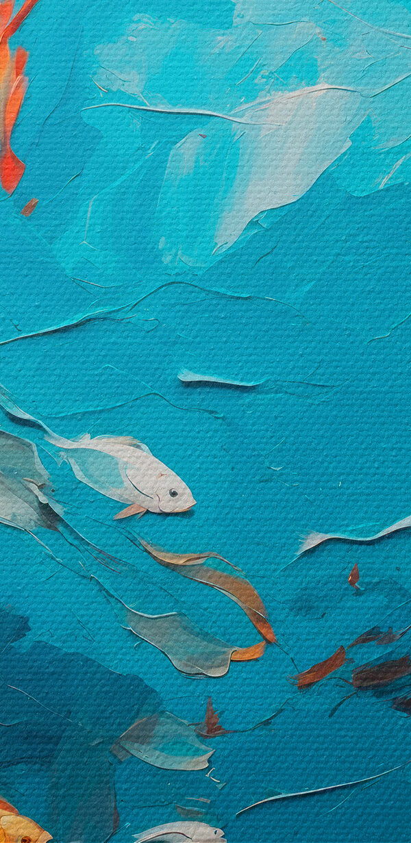 Peinture de poissons nageant dans l'eau Peinture de poissons nageant dans l'eau