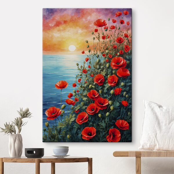 Peinture de fleurs rouges et d'eau Peinture de fleurs rouges et d'eau