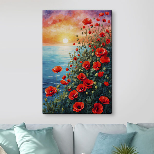 Peinture de fleurs rouges et d'eau Peinture de fleurs rouges et d'eau