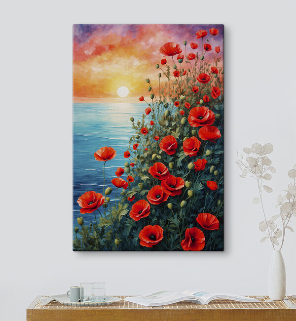 Peinture de fleurs rouges et d'eau Peinture de fleurs rouges et d'eau