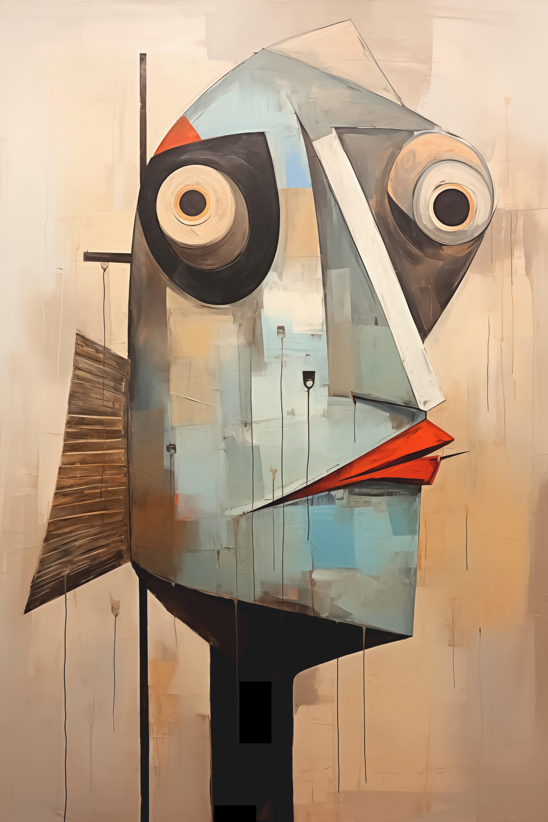 Painting of a face