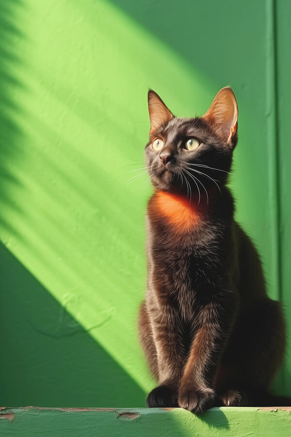 Chat assis sur une chaise Chat assis sur une chaise