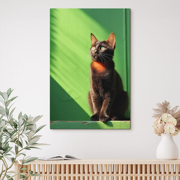 Chat assis sur une chaise Chat assis sur une chaise