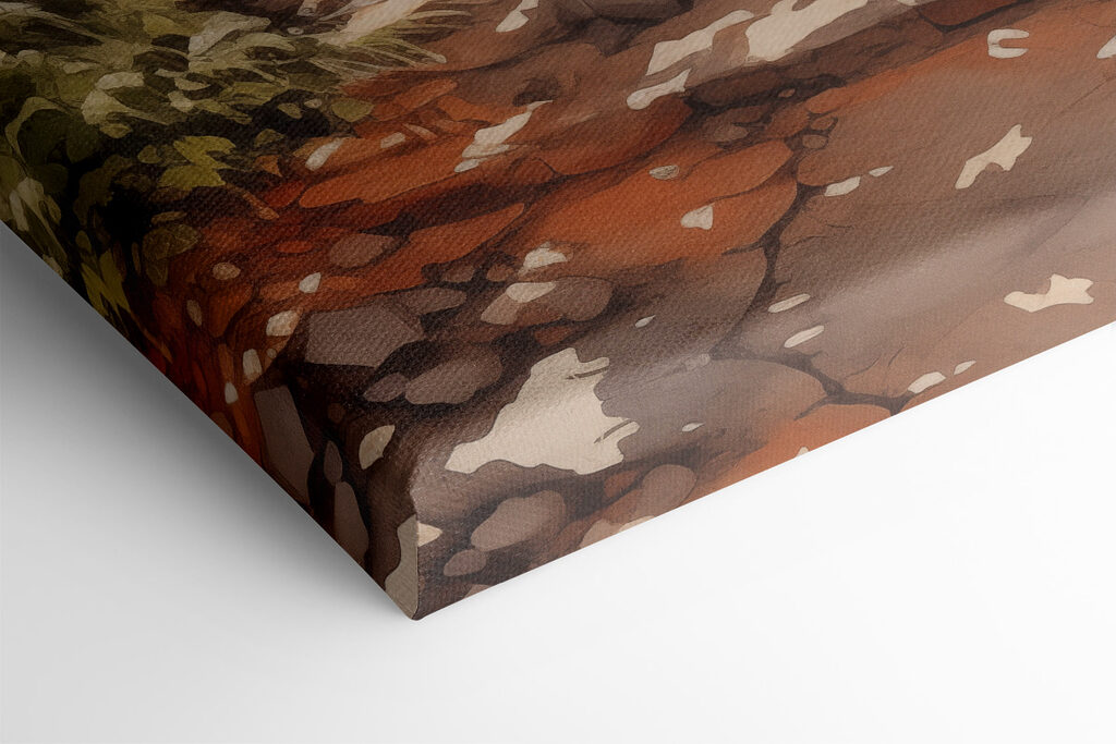 Stone stairs leading up to trees