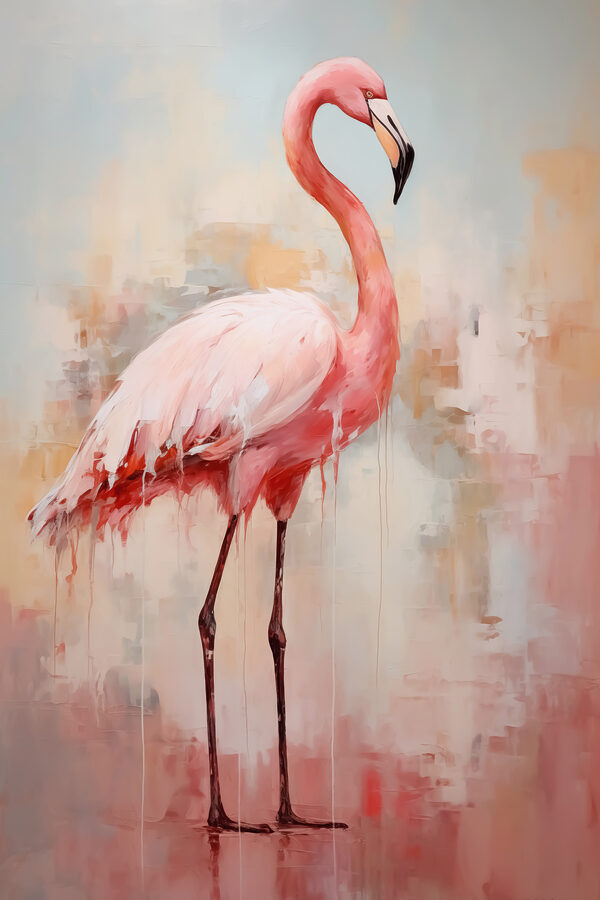 Peinture d'un flamant rose Peinture d'un flamant rose