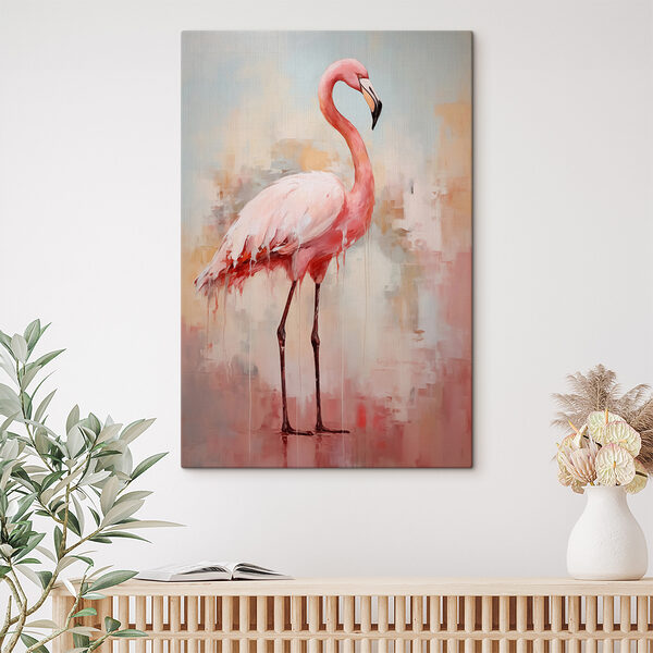 Peinture d'un flamant rose Peinture d'un flamant rose