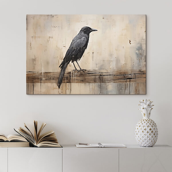 Peinture d'un oiseau sur une branche Peinture d'un oiseau sur une branche