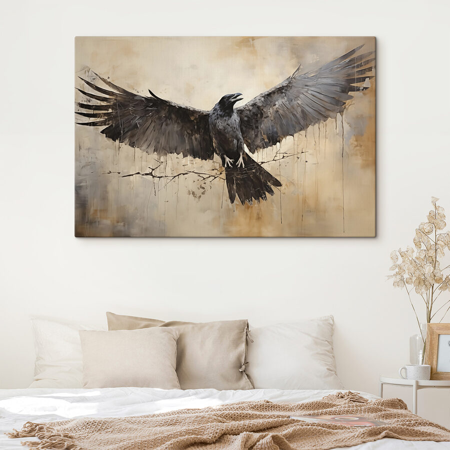 Oiseau aux ailes déployées