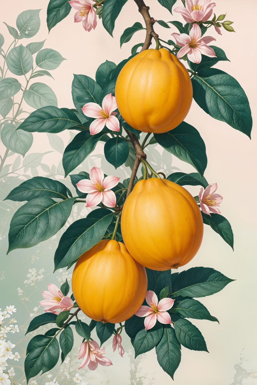 Groupe de fruits sur une plante
