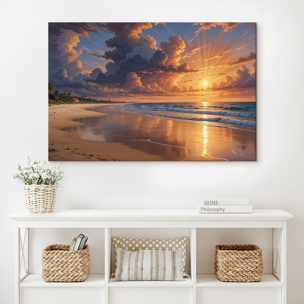 Coucher de soleil sur une plage Coucher de soleil sur une plage