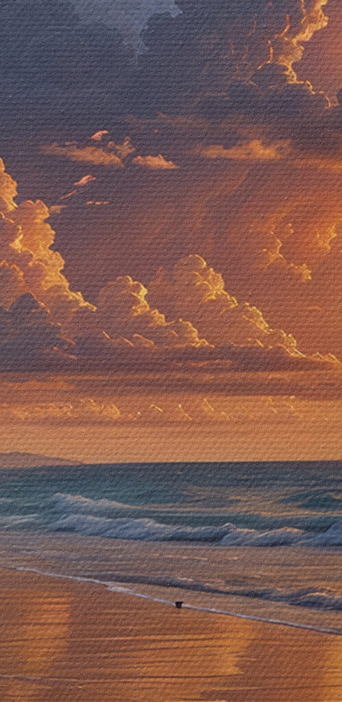 Sunset over a beach Sunset over a beach