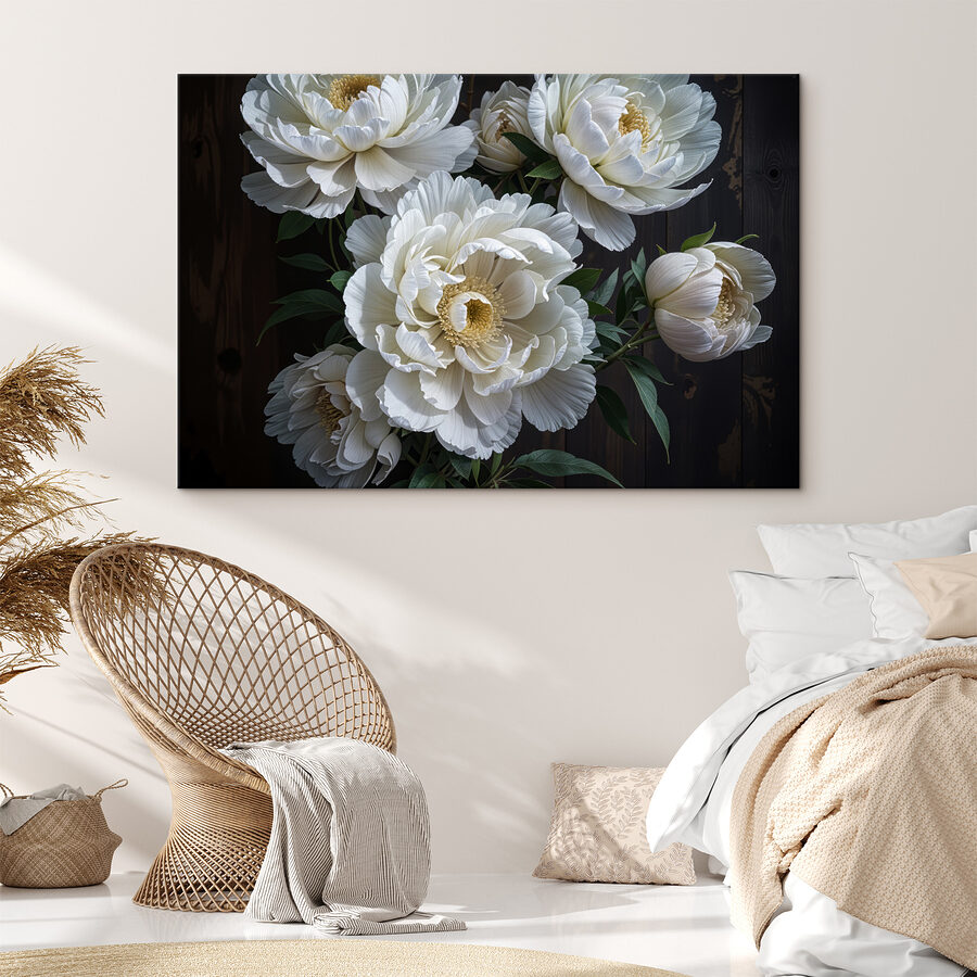 Groupe de fleurs blanches