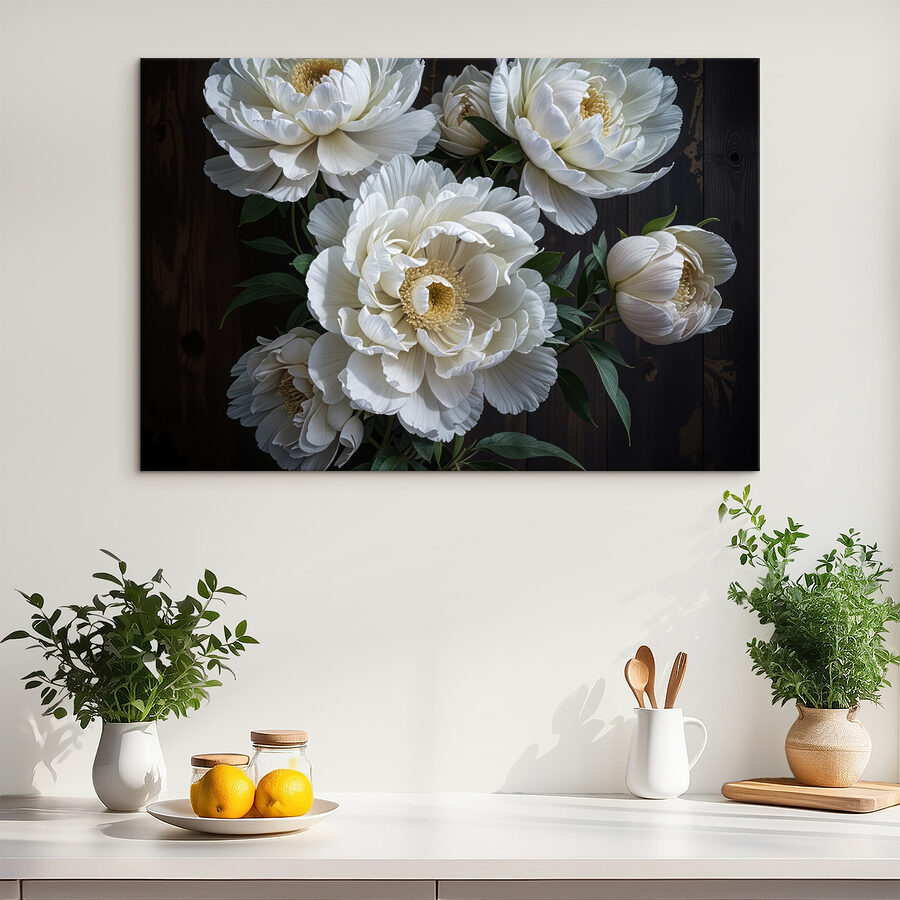 Groupe de fleurs blanches